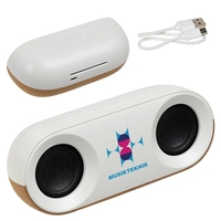 10W Stereo Speaker Made With FSC® Cork & Recycled Plastic... from ASI 36730...
