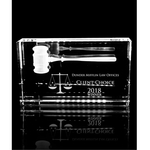 3D Laser Etched Crystal Display - Optical Subsurface Trophy