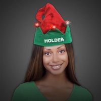Light-up elf hat made of red and green polyester.... from ASI 42016 Brighter...