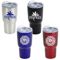 30 oz. stainless steel double wall insulated tumbler featuring a clear......