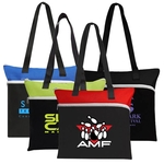 Poly Large Zipper Tote Bag
