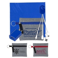 Mobile Tech Kit with 6" microfiber cloth, charging cable with MicroUSB......