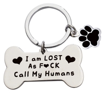 Metal bone shaped keychain plus laser engraving on 1 location... from ASI...