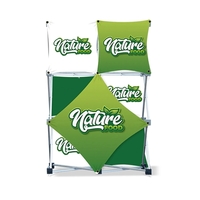 24" x 36" Pyramid Table-Top Grid Banner w/full color imprint, aluminum......