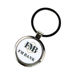 Round Silver Key Tag
