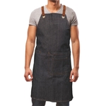 Kitch Style Bib Apron - Denim with Grommets