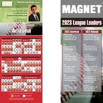 Full color pro baseball schedule strip magnets