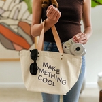 DUMPLING TOTE - HEAVYWEIGHT CANVAS WITH LEATHER