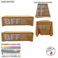 8' LazerCut 4-Sided Premium Sublimated Tablecloth