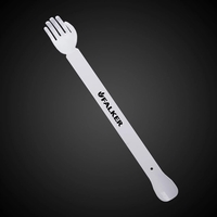 15" white plastic back scratcher with customization options.... from ASI...