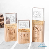The Plante Award features a wooden column block with an acrylic... from ASI...