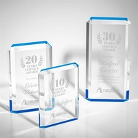 Acrylic award with ice blue mirrored reflector.... from ASI 84592 St Regis...