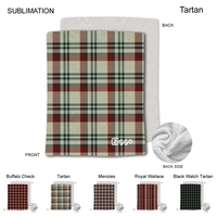 Stock Plaid Design Plush Mink Flannel Fleece Blanket, 60x80