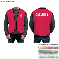 Domestic Made SECURITY Poplin Vest, Fully Sublimated front and back,...