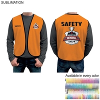 Domestic Made SAFETY Poplin Vest, Fully Sublimated front and back,...