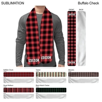 Stock Plaid Design Fashion Scarf, 8x60, Sublimated Edge to Edge 1... from ASI...