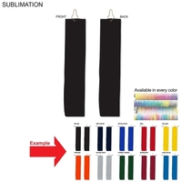 Colored Velour Terry Cotton Blend Golf Towel, Finished size 6x25, Trifold......