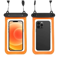 IPX8 Waterproof mobile phone pouch with lanyard plus 1C1P silkscreen...