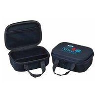 Rectangle shaped portable hard sided EVA storage case with mesh inner... from...