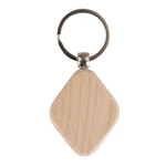 Wooden Diamond Shape Keychain