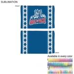 Colored Sublimated Rally Towel with Jersey stripes, 12x18