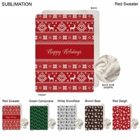 Stock Design Festive, Holiday Plush Sherpa Lined Micro Mink Throw,...