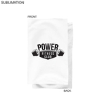 Fitness Towel in White Microfiber Dri-lite Terry, 15x25