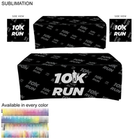 Outdoor Use Sublimated Box Style Fitted Tablecloth