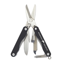 Keychain-sized multi-tool with scissors, 1.5" blade, screwdrivers, ruler,...