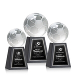 Soccer Ball Award on Tall Marble Base