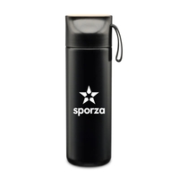 The vacuum-insulated stainless steel Berton Bottle with bamboo accent twist...