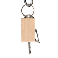 Wooden Rectangle Design Keychain