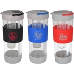 24 oz Glass Tumbler w/ Detachable Fruit Infuser & Sleeve