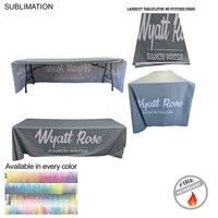 8' LazerCut 3-Sided Premium Sublimated Tablecloth