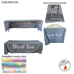 8' LazerCut 3-Sided Premium Sublimated Tablecloth