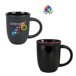 14oz Black Salem Mug with Colored Halo