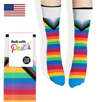 Get premium quality dress socks with pre-made Pride designs & Header... from...
