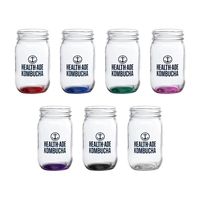 Pickled 16 oz Mason Jar Drinking Glass