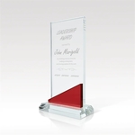 Optical Crystal Award with Accent Color - Versatile BLK