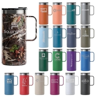RTIC double-wall stainless steel 16 ounce travel mug with flip-top lid......