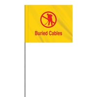 1-Color 4 x 5" Custom Marking Vinyl Flag with 36" Wire... from ASI 80228 Quinn