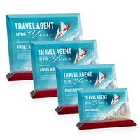 Embassy VividPrint™ Award - Starfire/Rosewood (Horiz)