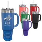 40 oz. Vacuum Insulated Travel Mug with Straw - Engraved