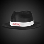 Black Velour Fedora Gangster Hat