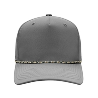 6 Panel Structured Mid Crown Delta Fabric with Moisture Wick Sweatband......