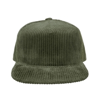 5 Panel Corduroy Flat Bill