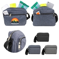 9" x 6.5" x 3.5" crossbody pouch with zipper closures and... from ASI 37980...