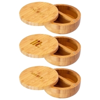 Bamboo salt keeper with 2 spaces for storage.... from ASI 88060 Snugz/USA Inc