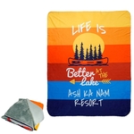 Full Color Velvety Recycled Plush Blanket