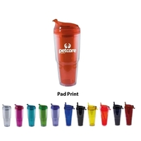 Dual tumbler with straw and flip top, 22 oz.... from ASI 99030 Zipline